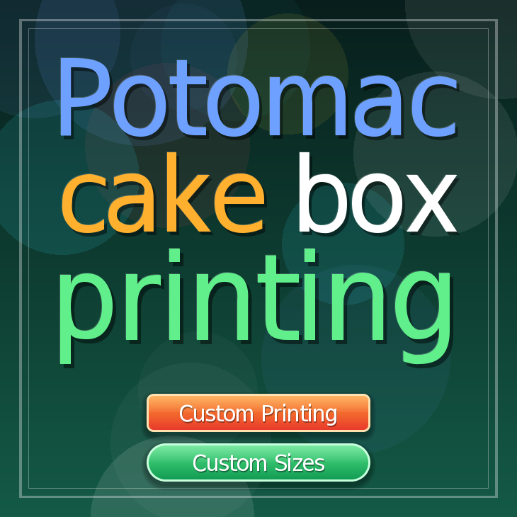 Potomac cake box printing