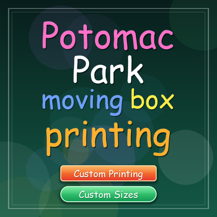 Potomac Park moving box printing