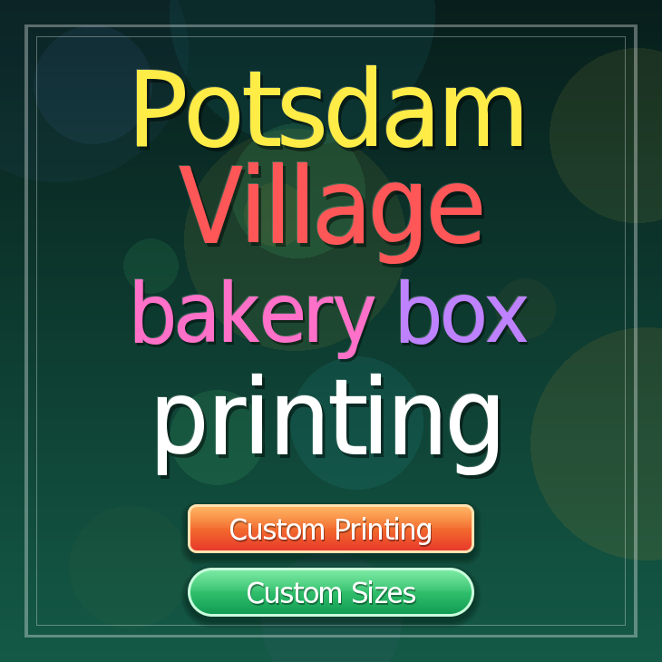 Potsdam Village bakery box printing
