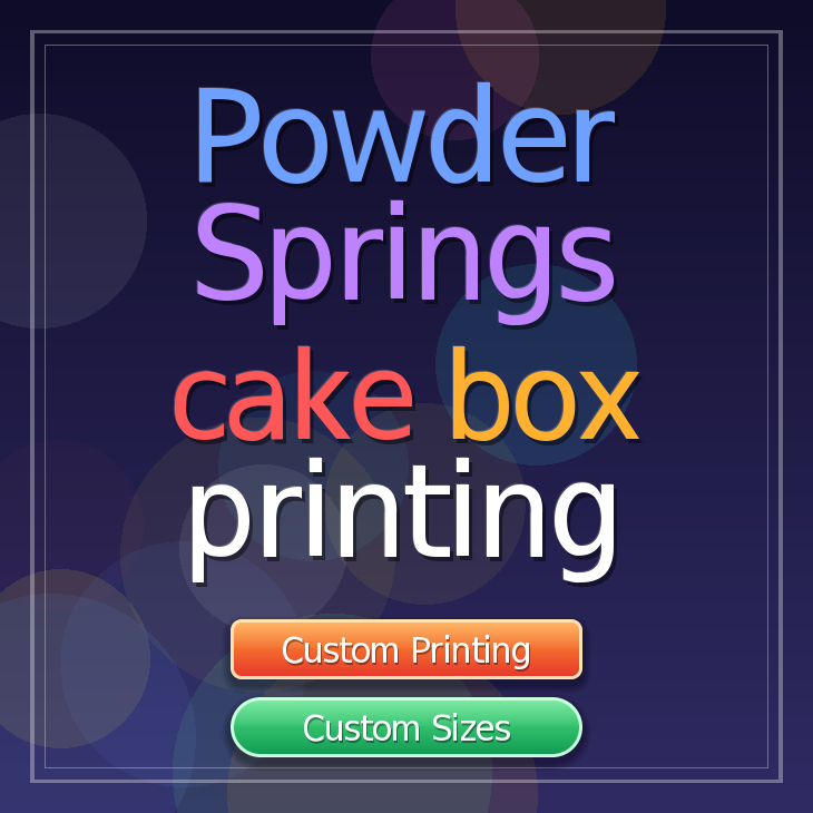 Powder Springs cake box printing