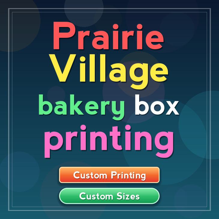 Prairie Village bakery box printing