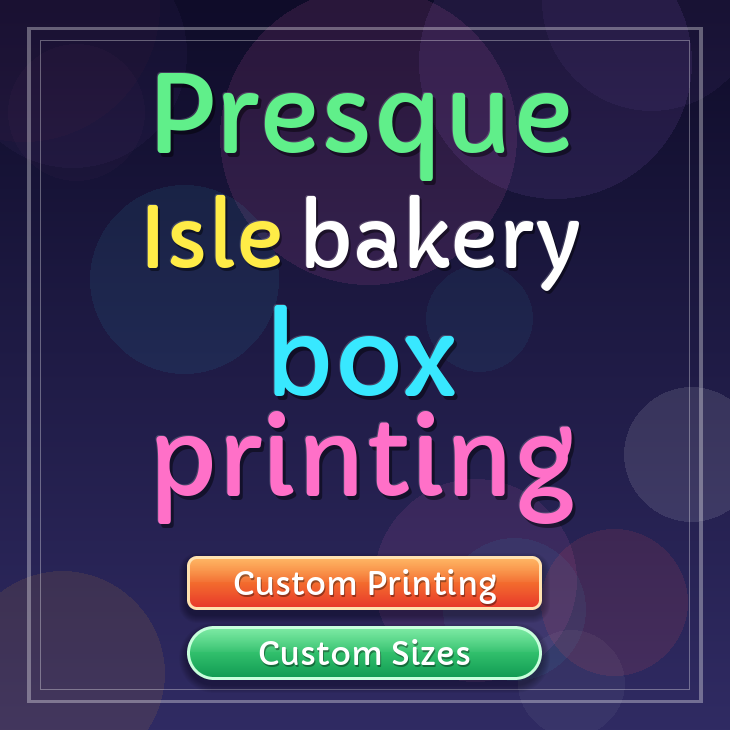 Presque Isle bakery box printing