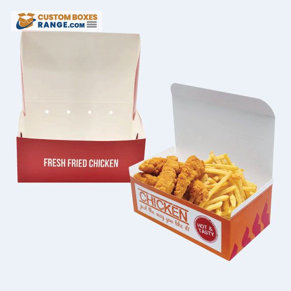 Printed chicken shop boxes