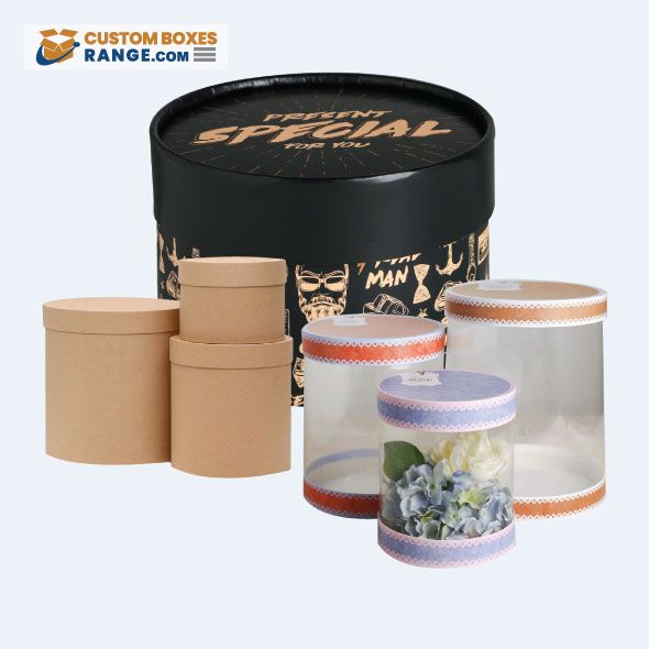 Printed round boxes