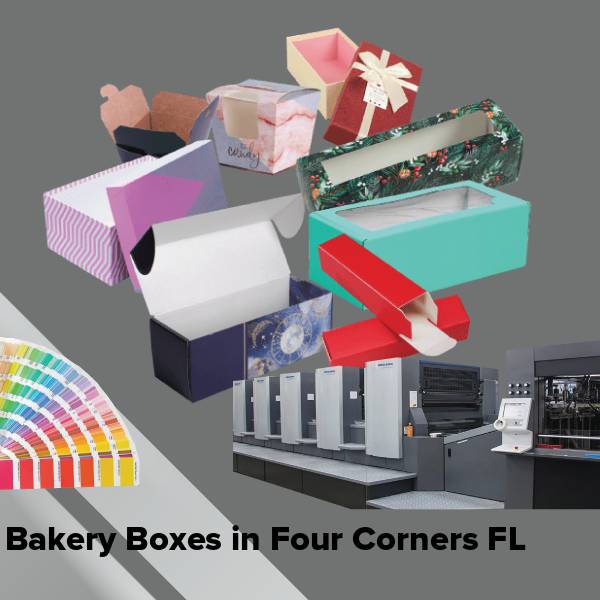 Bakery boxes in four corners fl