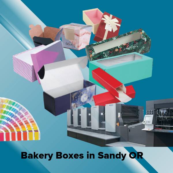 Bakery boxes in sandy or