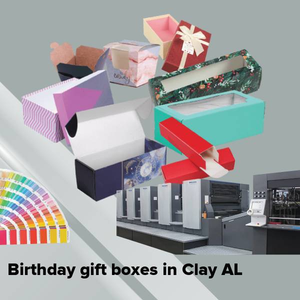 Birthday gift boxes in clay al