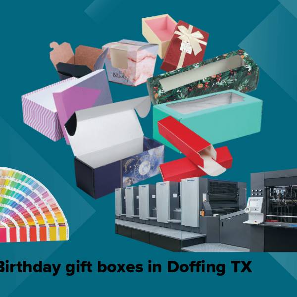 Birthday gift boxes in doffing tx