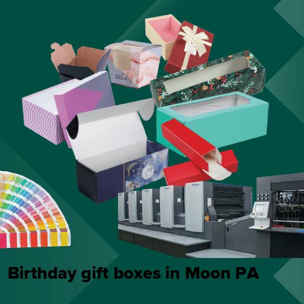 Birthday gift boxes in moon pa