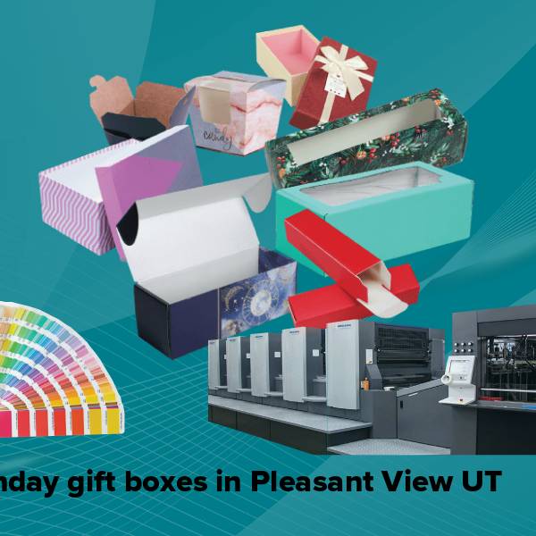 Birthday gift boxes in pleasant view ut