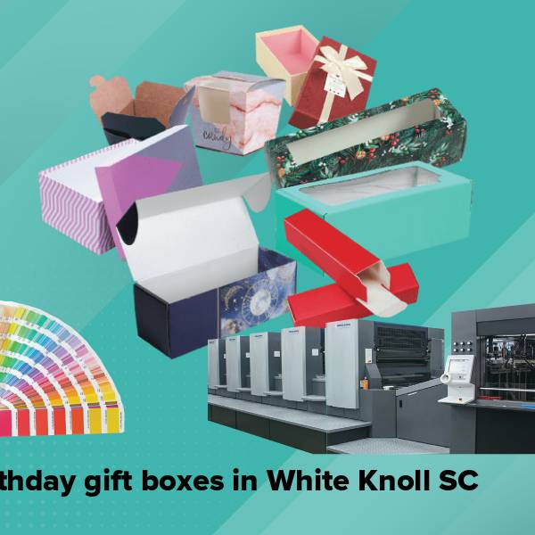 Birthday gift boxes in white knoll sc