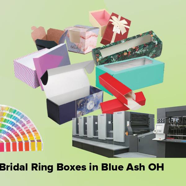 Bridal ring boxes in blue ash oh