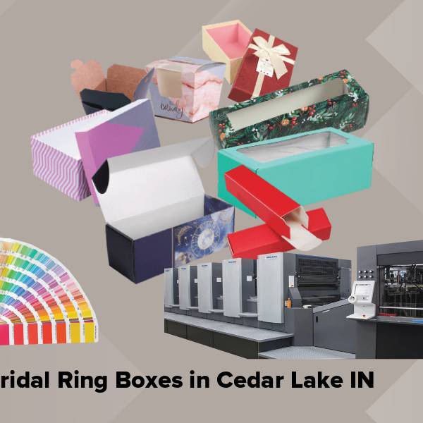 Bridal ring boxes in cedar lake in