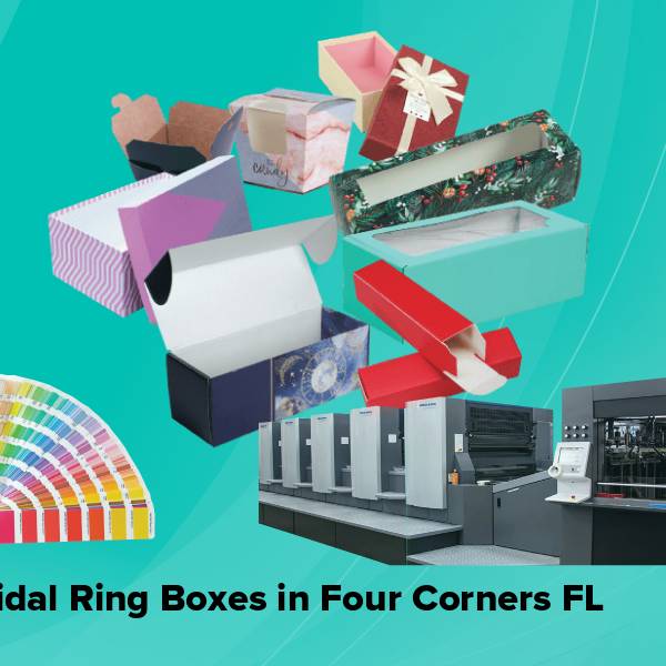 Bridal ring boxes in four corners fl