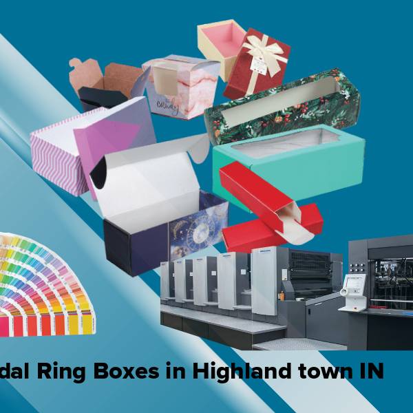 Bridal ring boxes in highland town in
