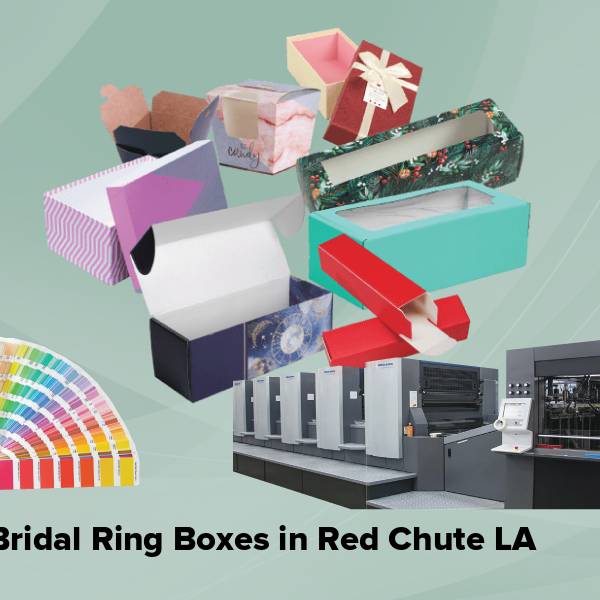 Bridal ring boxes in red chute la