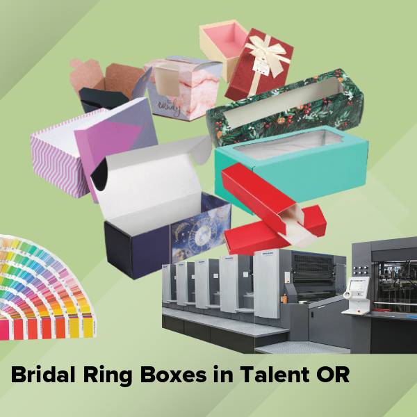 Bridal ring boxes in talent or