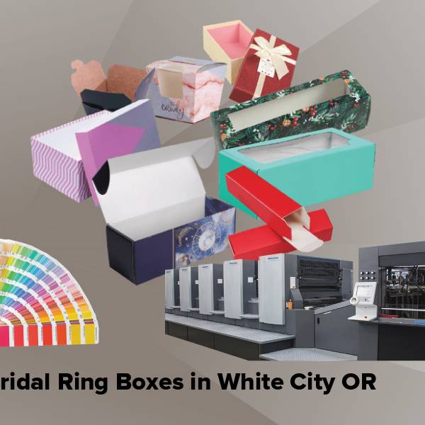 Bridal ring boxes in white city or