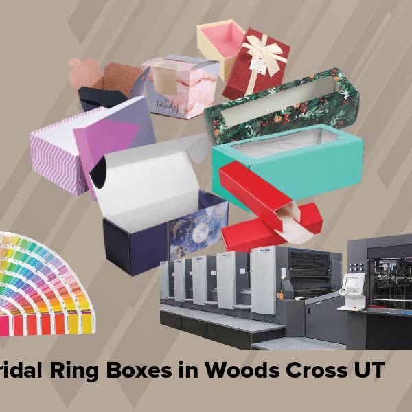 Bridal ring boxes in woods cross ut
