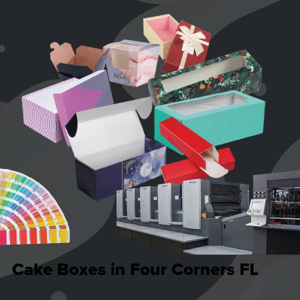 Cake boxes in four corners fl