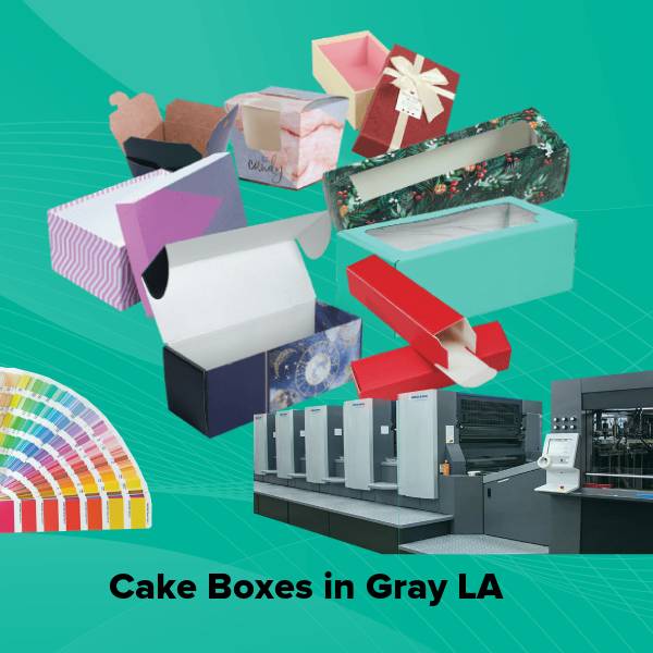 Cake boxes in gray la