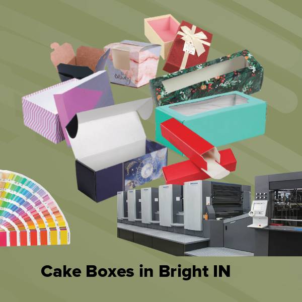 Cake boxes in bright in