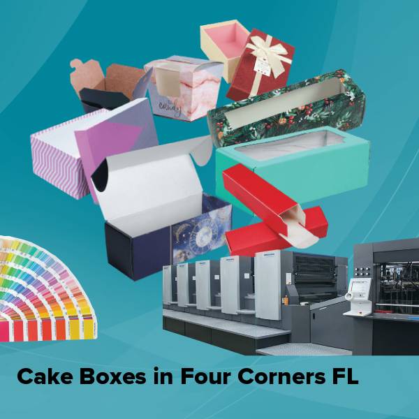 Cake boxes in four corners fl