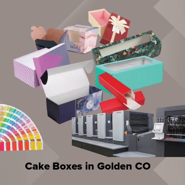 Cake boxes in golden co