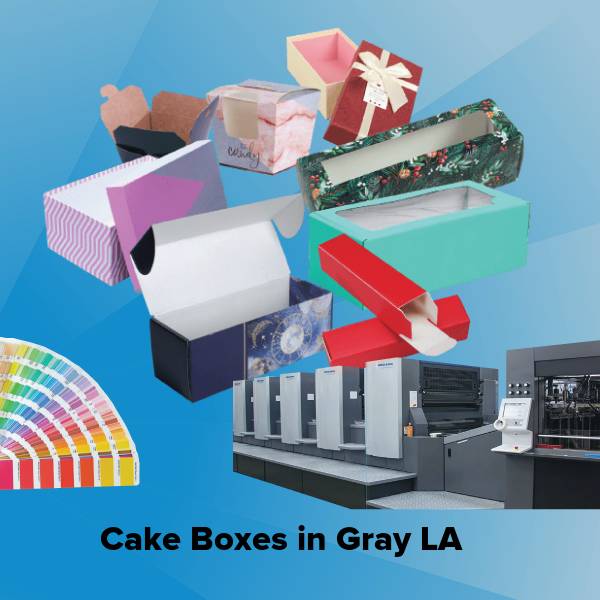 Cake boxes in gray la