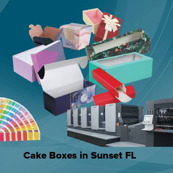 Cake boxes in sunset fl