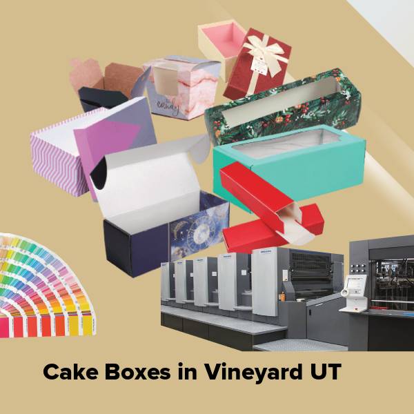 Cake boxes in vineyard ut