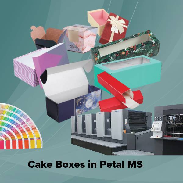 Cake boxes in petal ms
