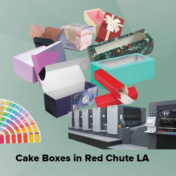 Cake boxes in red chute la