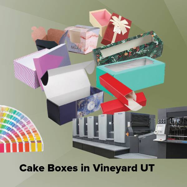 Cake boxes in vineyard ut