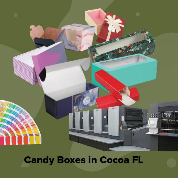 Candy boxes in cocoa fl