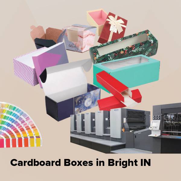 Cardboard boxes in bright in