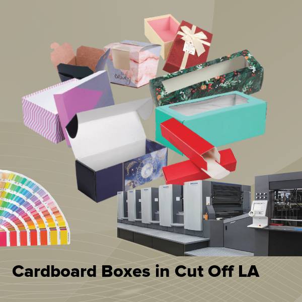 Cardboard boxes in cut off la