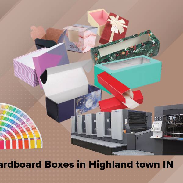 Cardboard boxes in highland town in