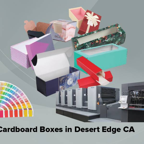 Cardboard boxes in desert edge ca