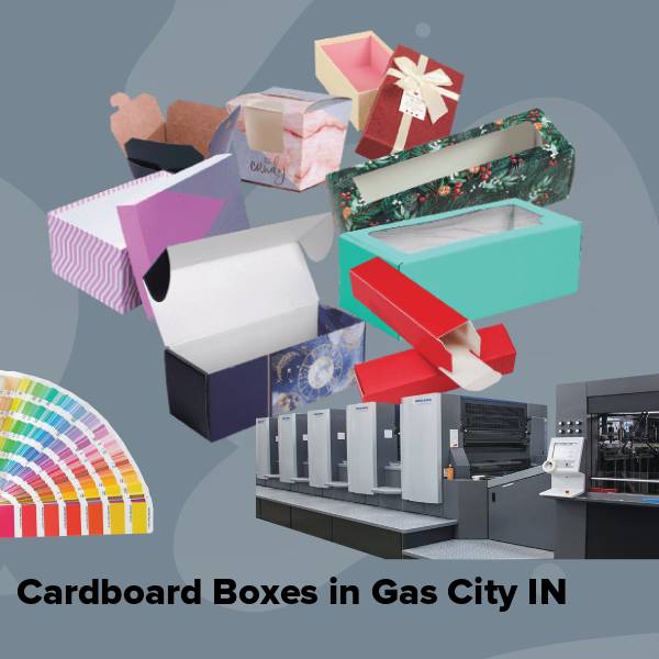 Cardboard boxes in gas city in