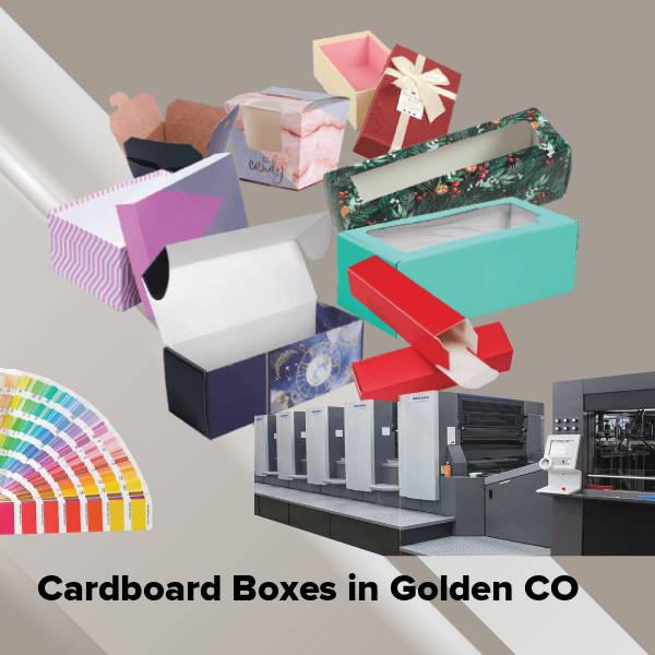Cardboard boxes in golden co