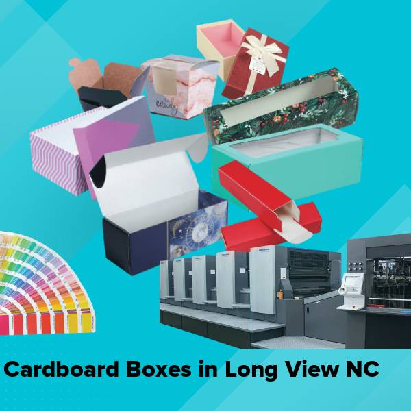 Cardboard boxes in long view nc