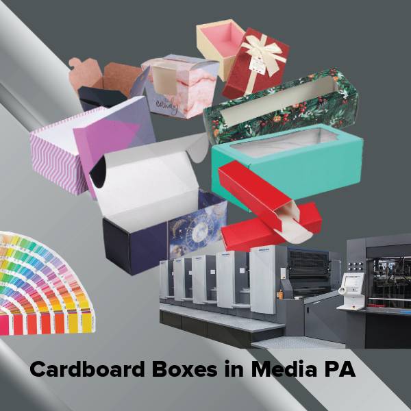 Cardboard boxes in media pa