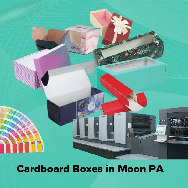 Cardboard boxes in moon pa