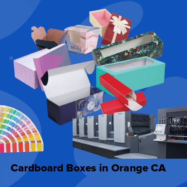 Cardboard boxes in orange ca