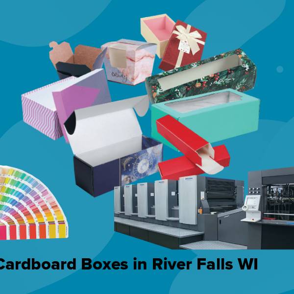 Cardboard boxes in river falls wi