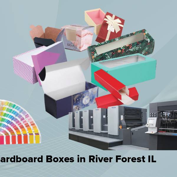 Cardboard boxes in river forest il