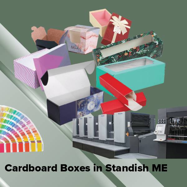 Cardboard boxes in standish me