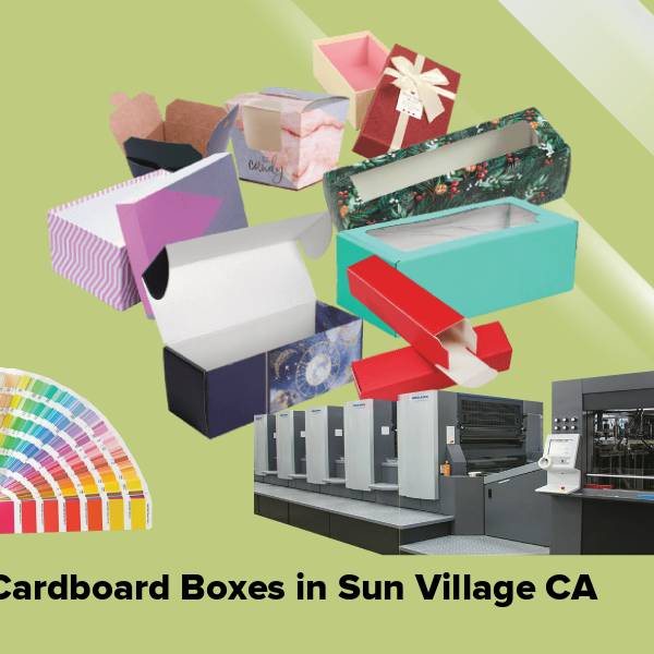 Cardboard boxes in sun village ca