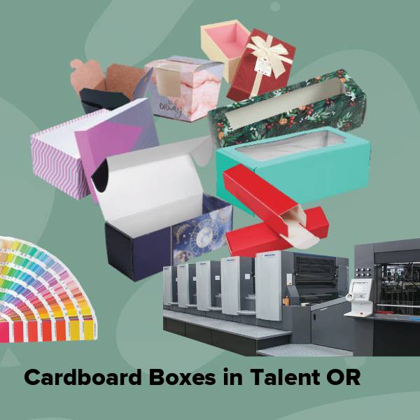 Cardboard boxes in talent or